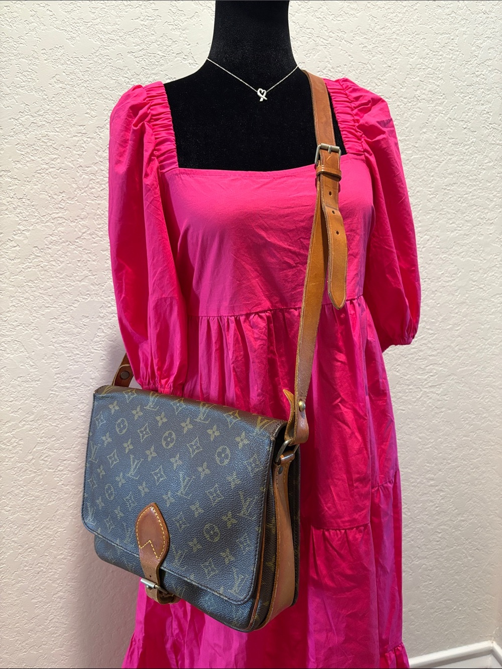Louis Vuitton GM Cartouchiere Brown Monogram Crossbody Bag